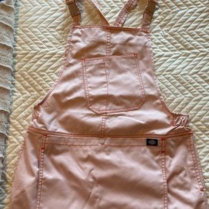 UO Dickies pink overall dress with pockets